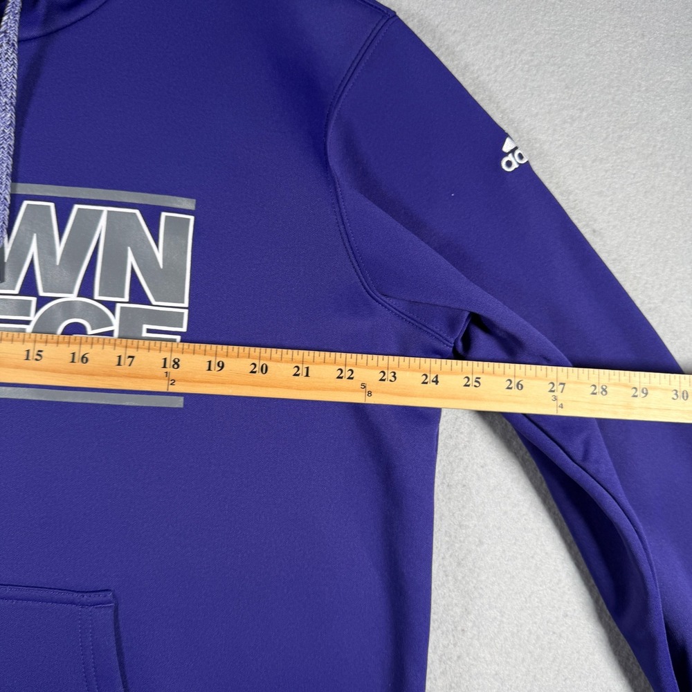 Adidas Mens XL Crown College ClimaWarm Hoodie Purple Graphic Sweatshirt M34538 - Picture 6 of 14
